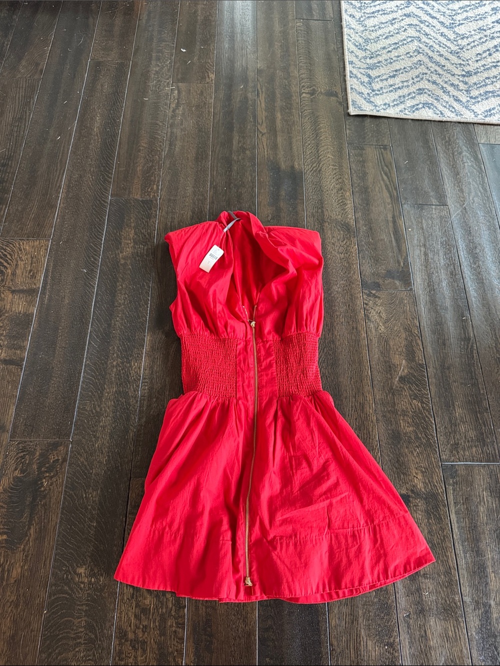 NWT anthropologie zipper front smacked mini dress size small
